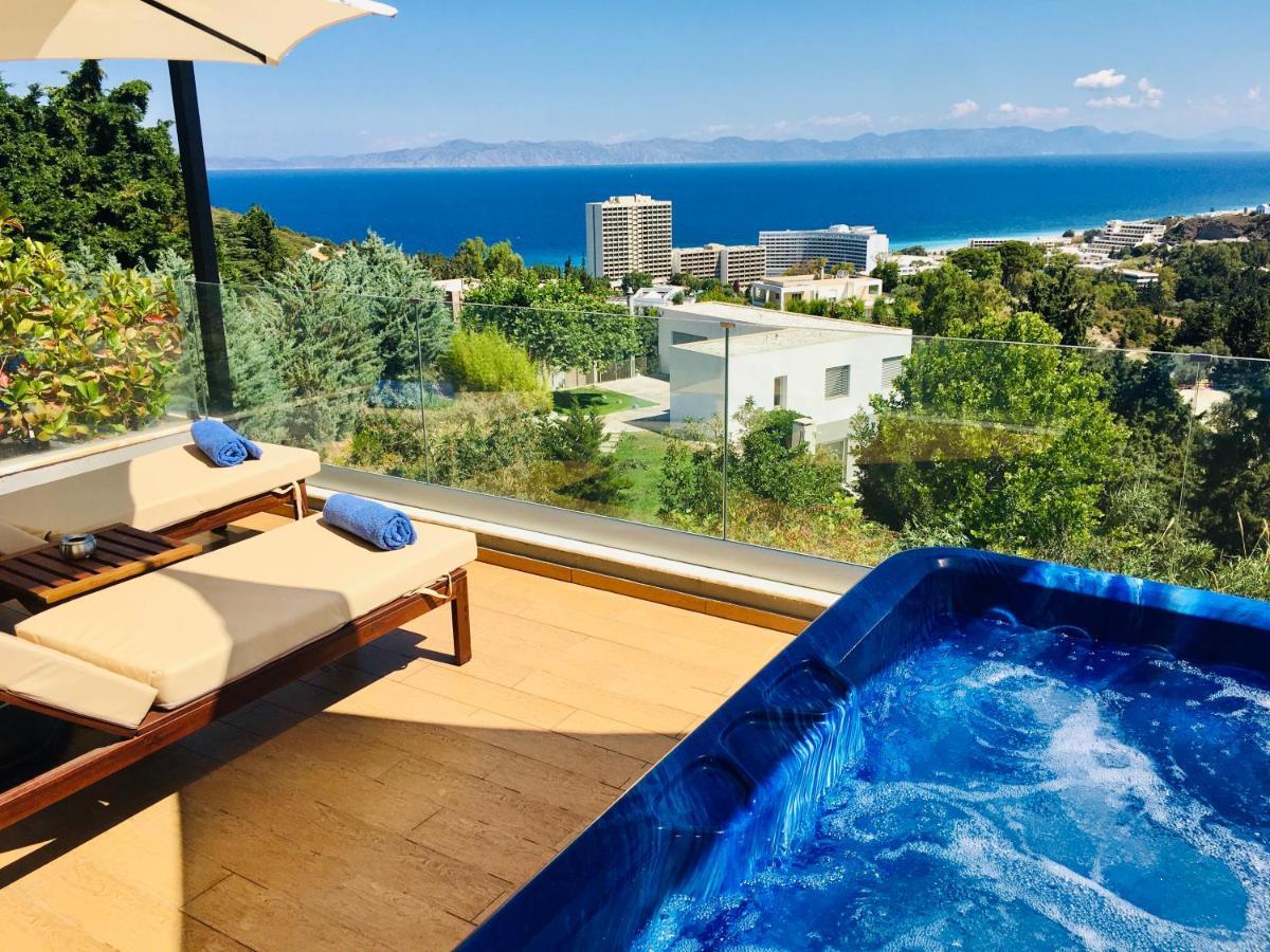 Flyviewflatsblue Privatehottub With Seaview Lägenhet Ixia  Exteriör bild