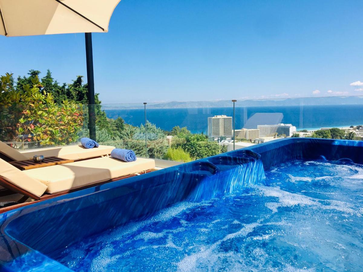 Flyviewflatsblue Privatehottub With Seaview Lägenhet Ixia  Exteriör bild